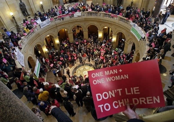 Opponents Of Same Sex Marriage Legislation Rally At Capitol Mpr News 