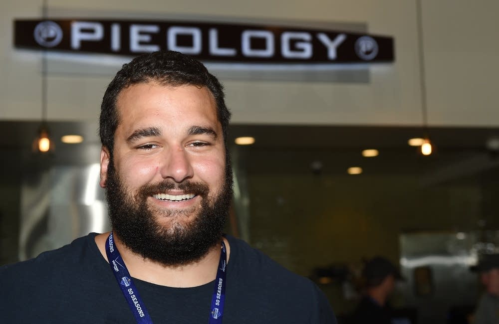 Matt Kalil at his pizza restaurant