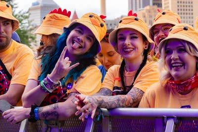 crowd in attendance for a music festival