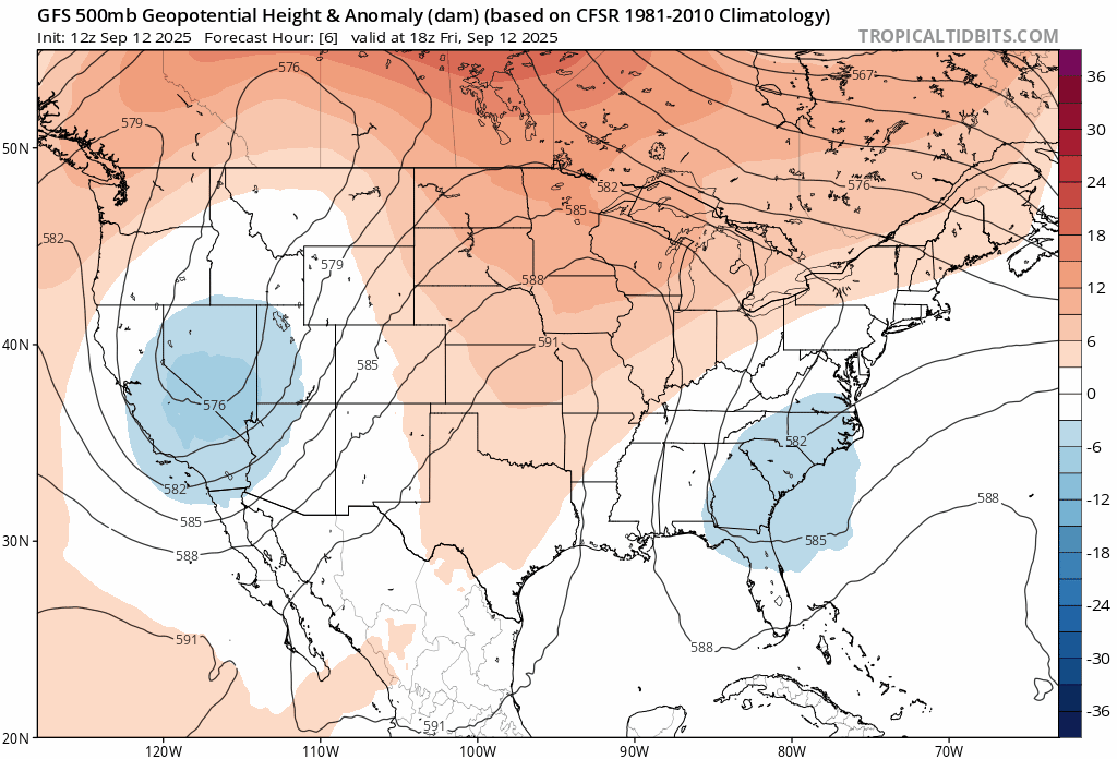 NOAA GFS upper air forecast