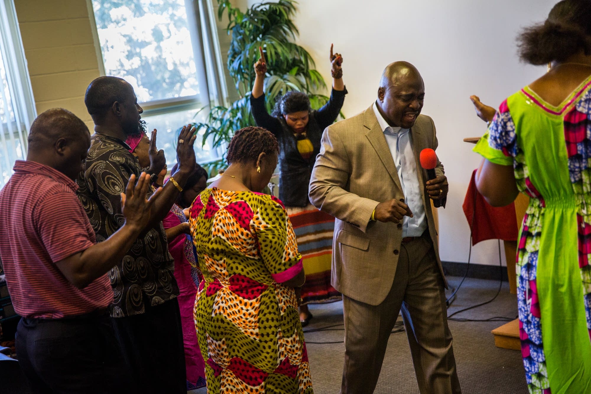 Sunday service at Faith Healing church.