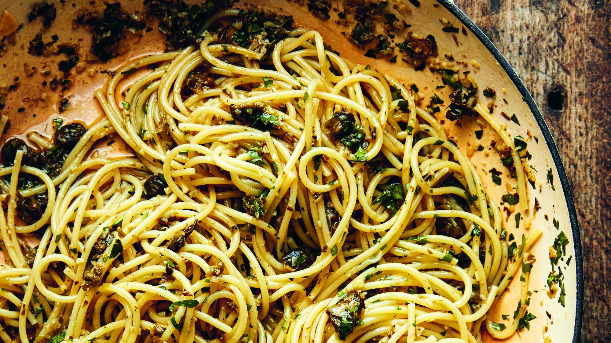 WNK-Spaghetti with capers from Padella Cookbook