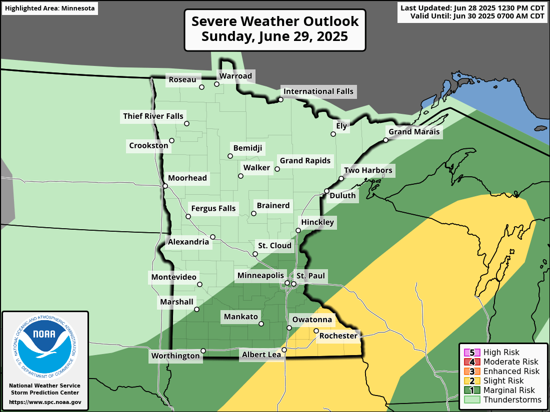 Severe risk for Sunday