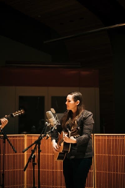 Letitia VanSant performs in the Radio Heartland studio