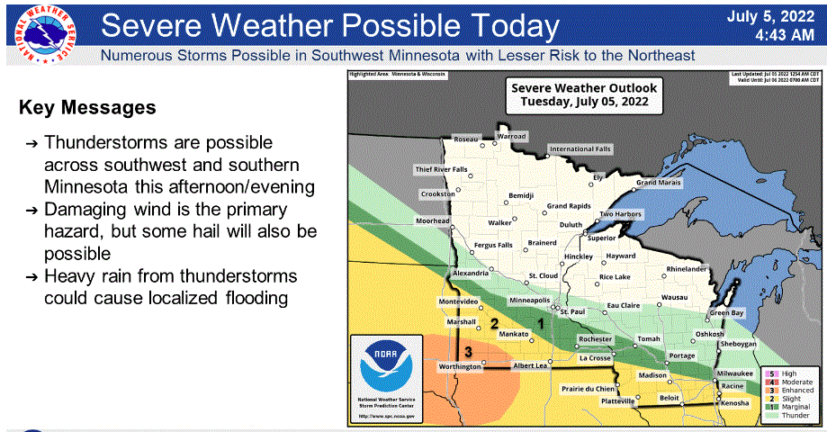 Severe weather risk Tuesday and Tuesday night