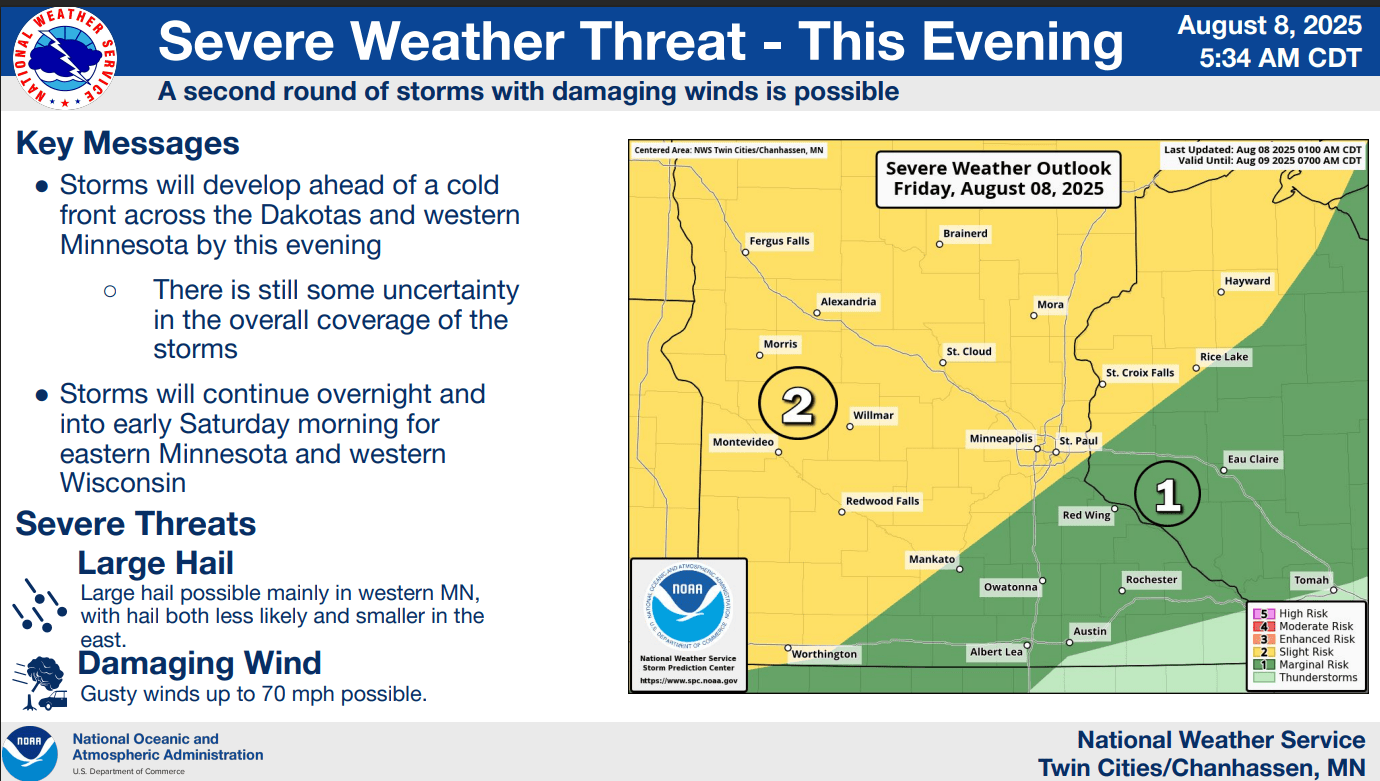 Storms overnight; next wildfire smoke wave by Sunday? – MPR News