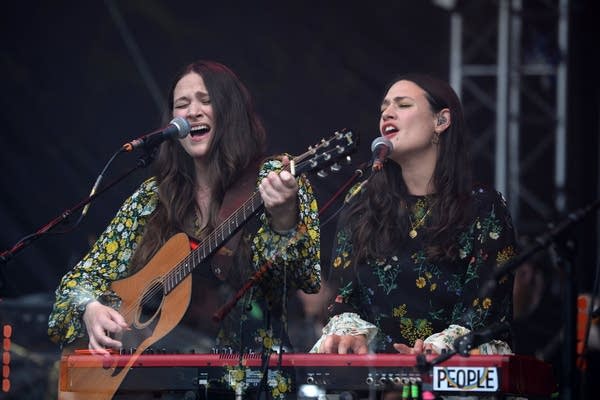 The Staves perform at Kaleidoscope Festival 2021 at Alexandra Palace on July 24, 2021 in London, England.
