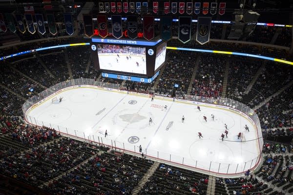 Hermantown plays Alexandria inside the Xcel Energy Center