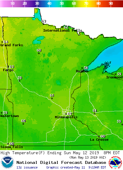 Lots of 60s for Fishing Opener highs; milder temps ahead