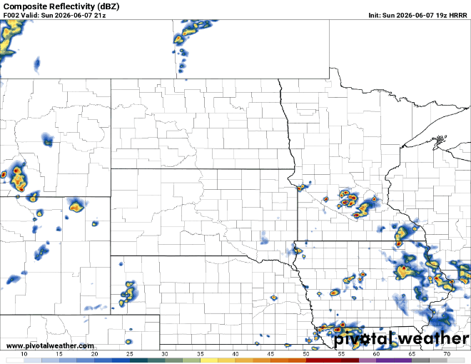 Forecast precipitation Sunday 4 p.m. to Monday 7 a.m.