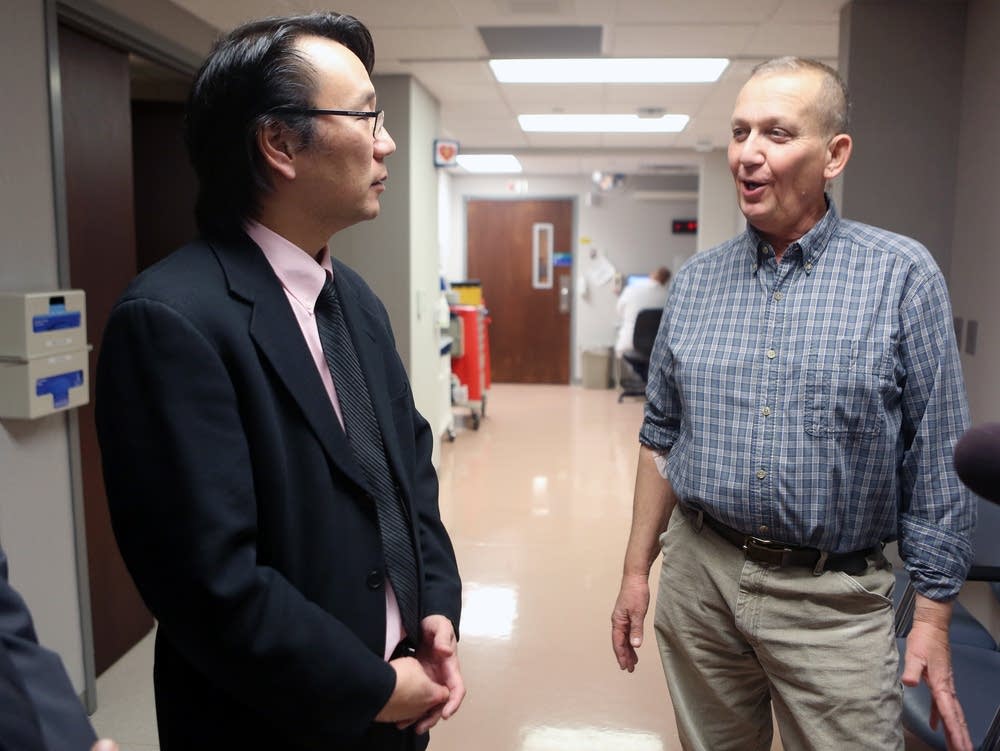 Dr. Kwon with patient