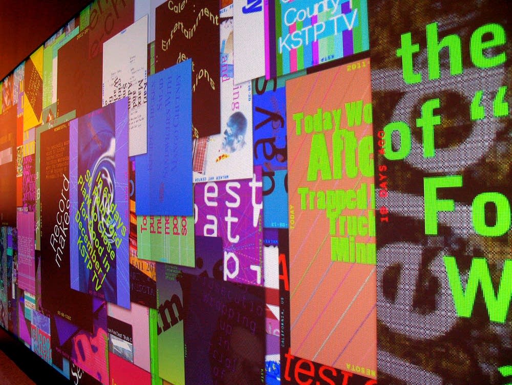 Walker's graphic design exhibit reflects on daily bombardment