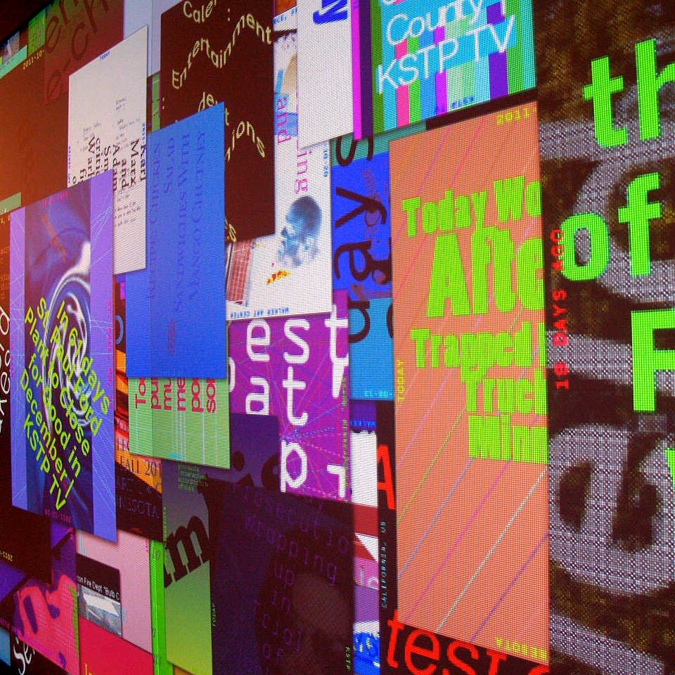 Walker's graphic design exhibit reflects on daily bombardment