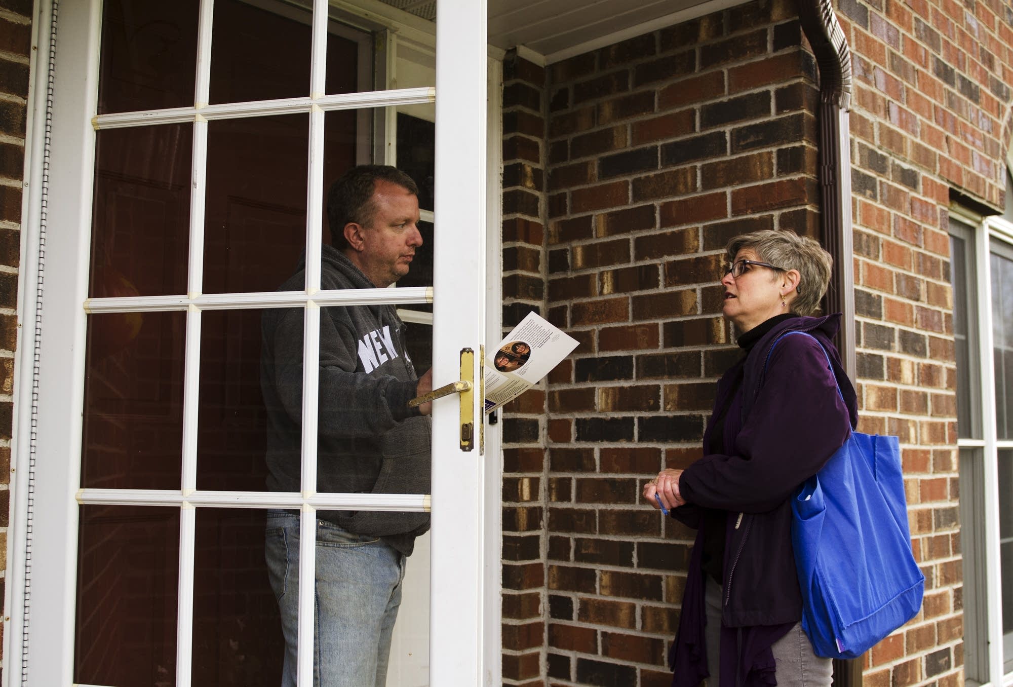 Deb Calvert campaigns in Plymouth.