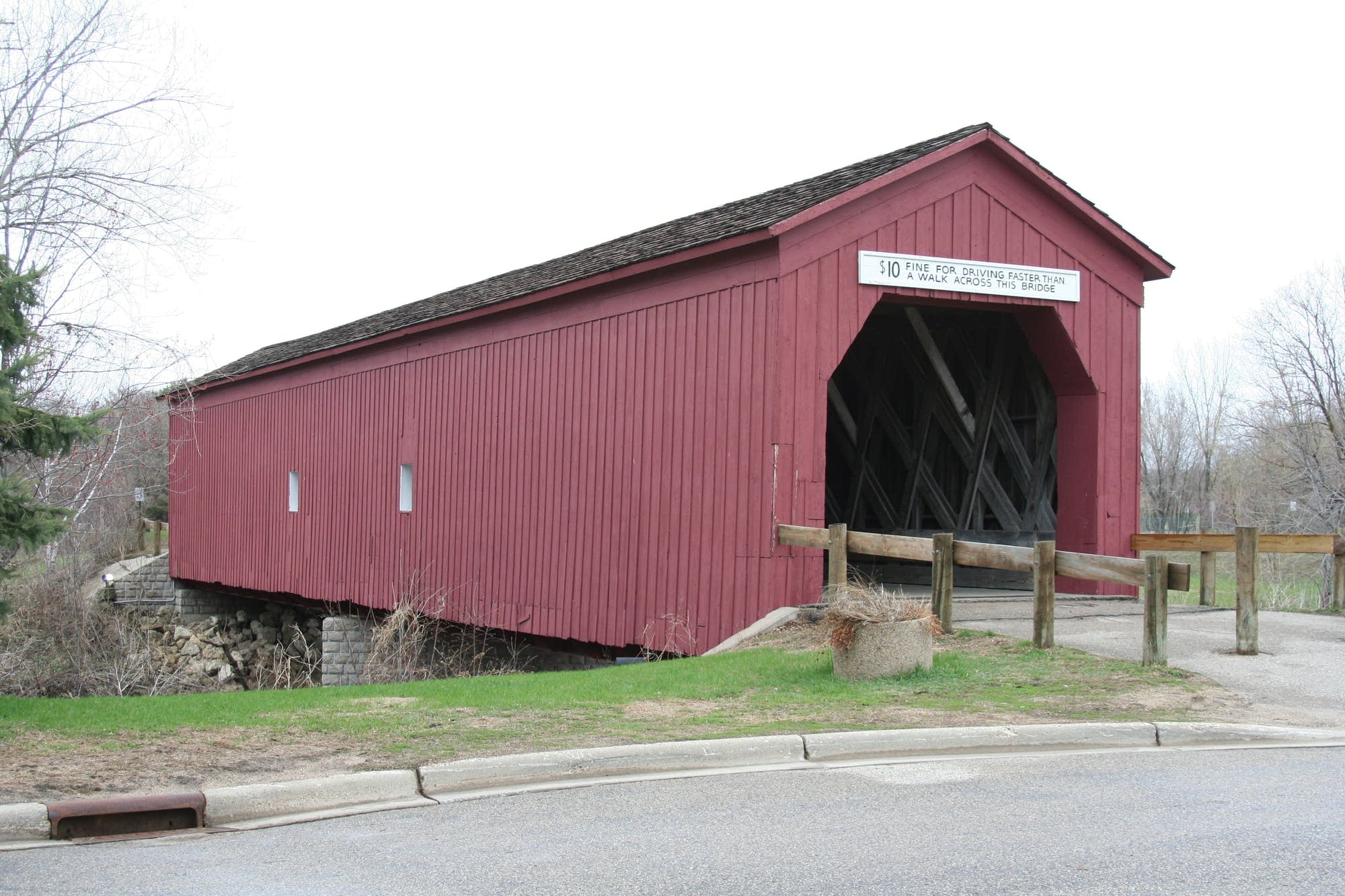 Historic covered bridge in Zumbrota damaged during winter storm MPR News