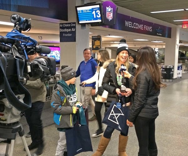 Irene Nudy of Malvern, Penn., talks to a Philadelphia TV station.