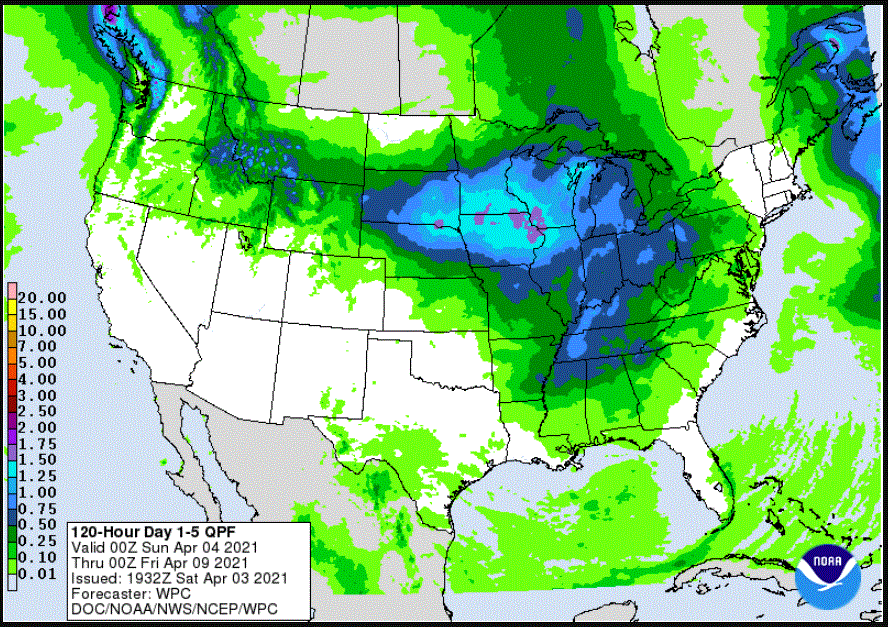 Beautiful, sunny Saturday; very warm Easter Sunday