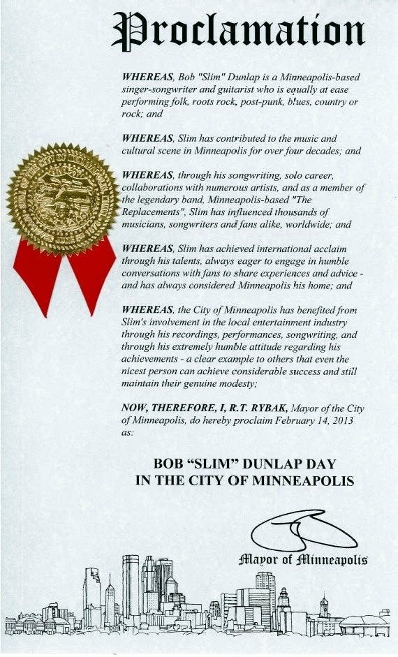 Slim Dunlap Day declared in Minneapolis