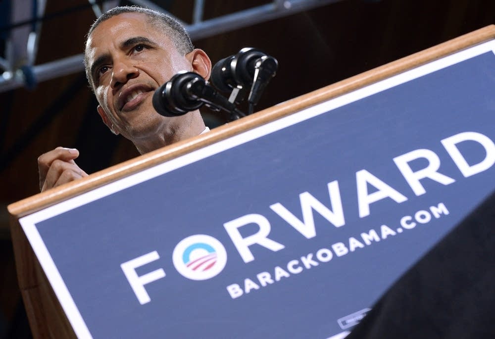 Obama speaking in Iowa