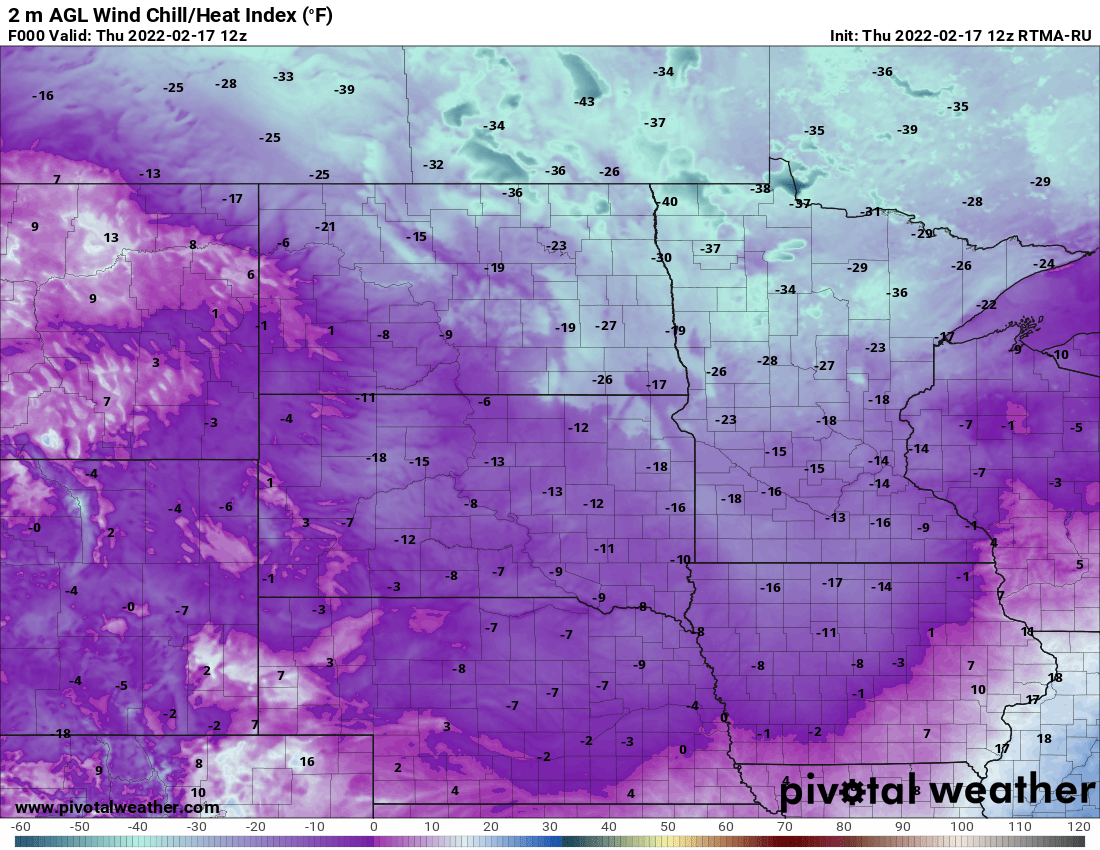 early Thu wind chills