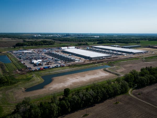 Aerial view of a data center