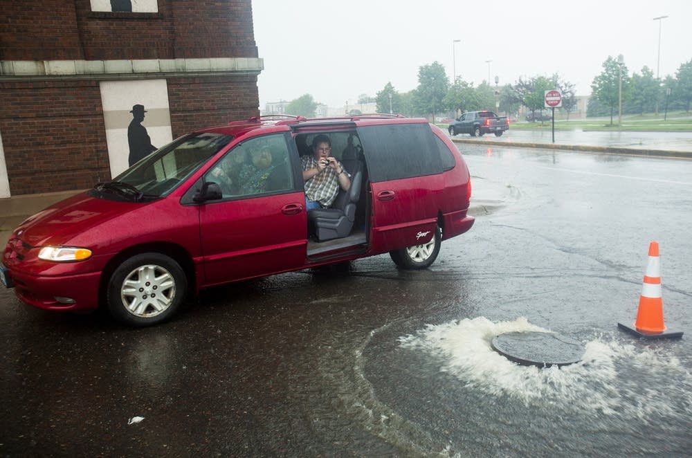 Overflowing manhole