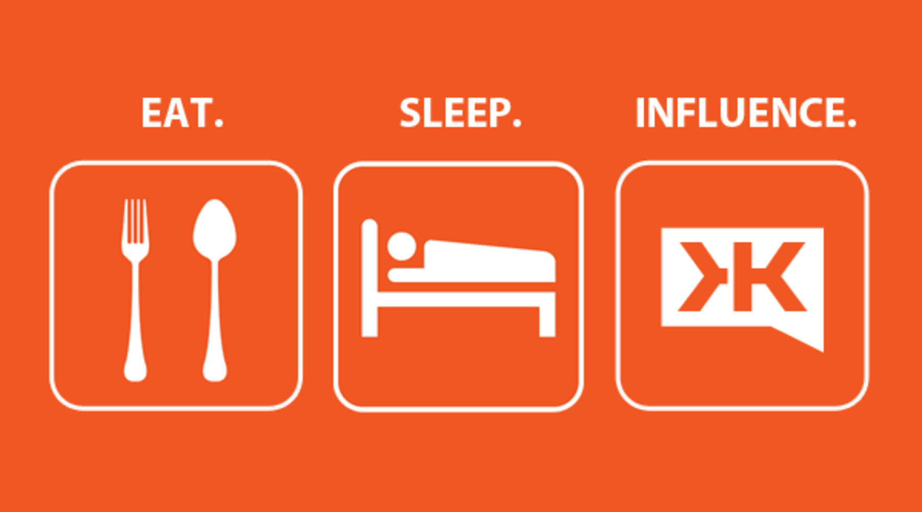A marketing logo from Klout.