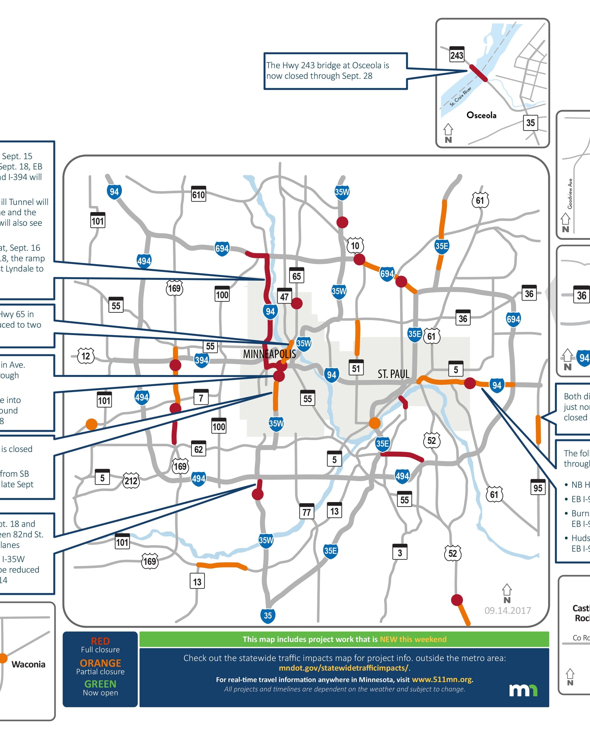 I-94 east closure tops Twin Cities weekend road woes | MPR News