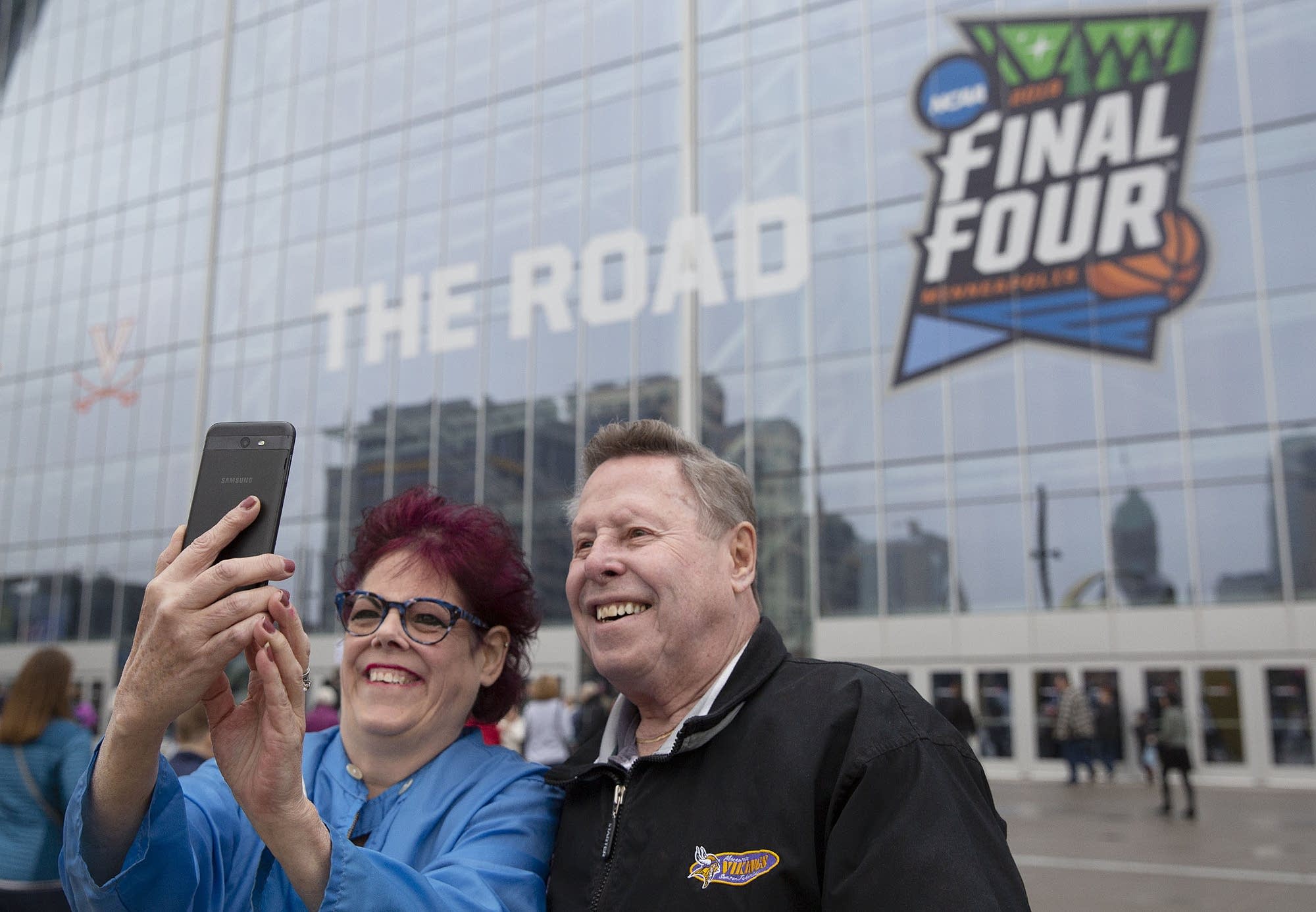 Dawn Plank takes a selfie with her dad, Bill Dubisar.