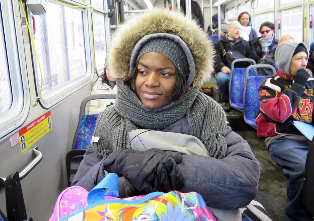 Johnson often rode the bus to meet her children.