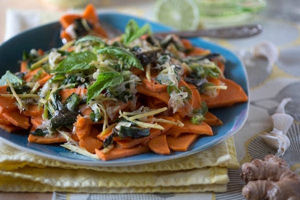 Sweet yams in ginger-stick curry