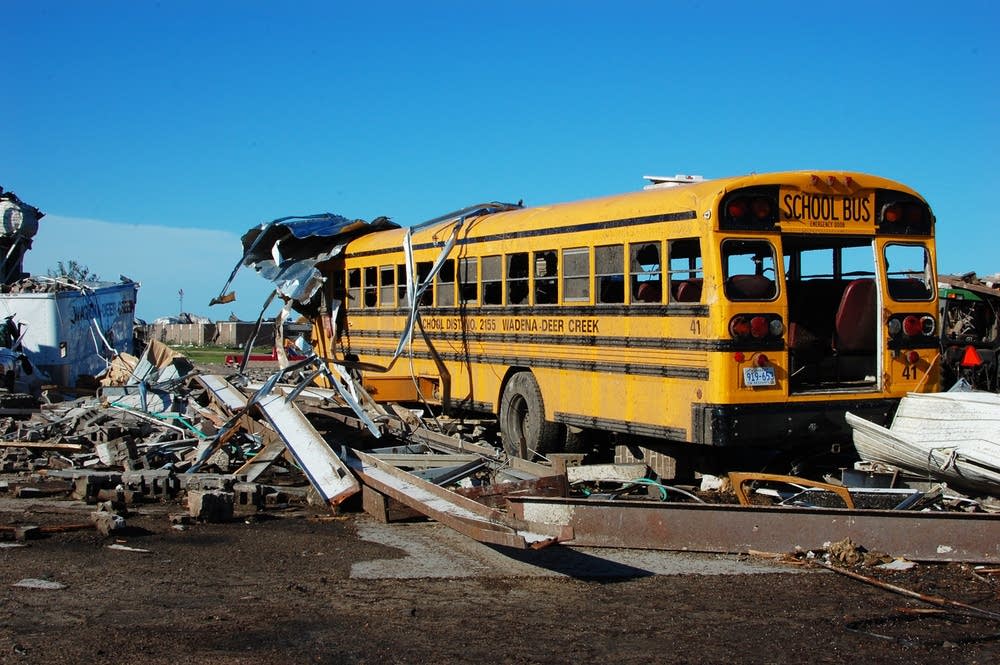 Wadena bus overturned, tornado
