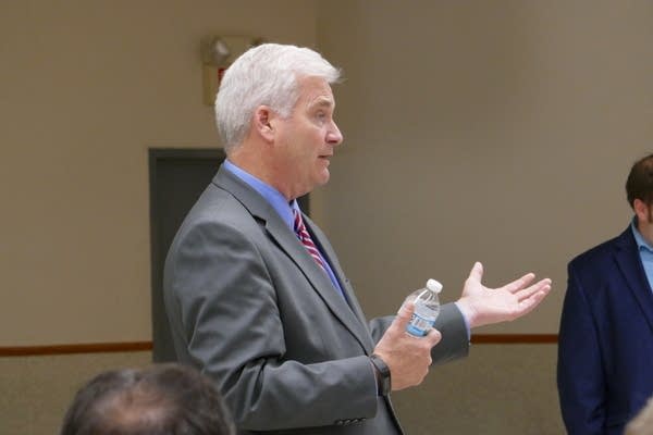 Rep. Tom Emmer holds a town hall at Scandia City Hall.