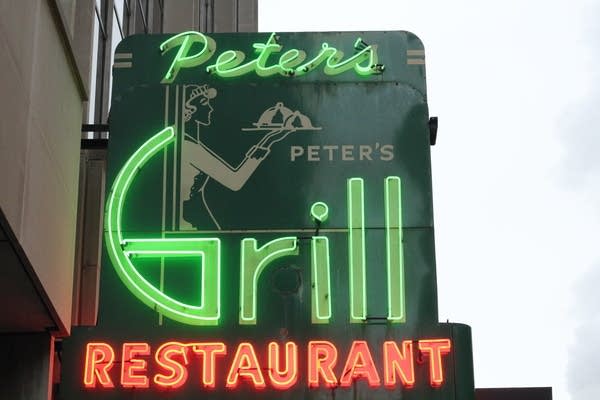Peter's Grill sign
