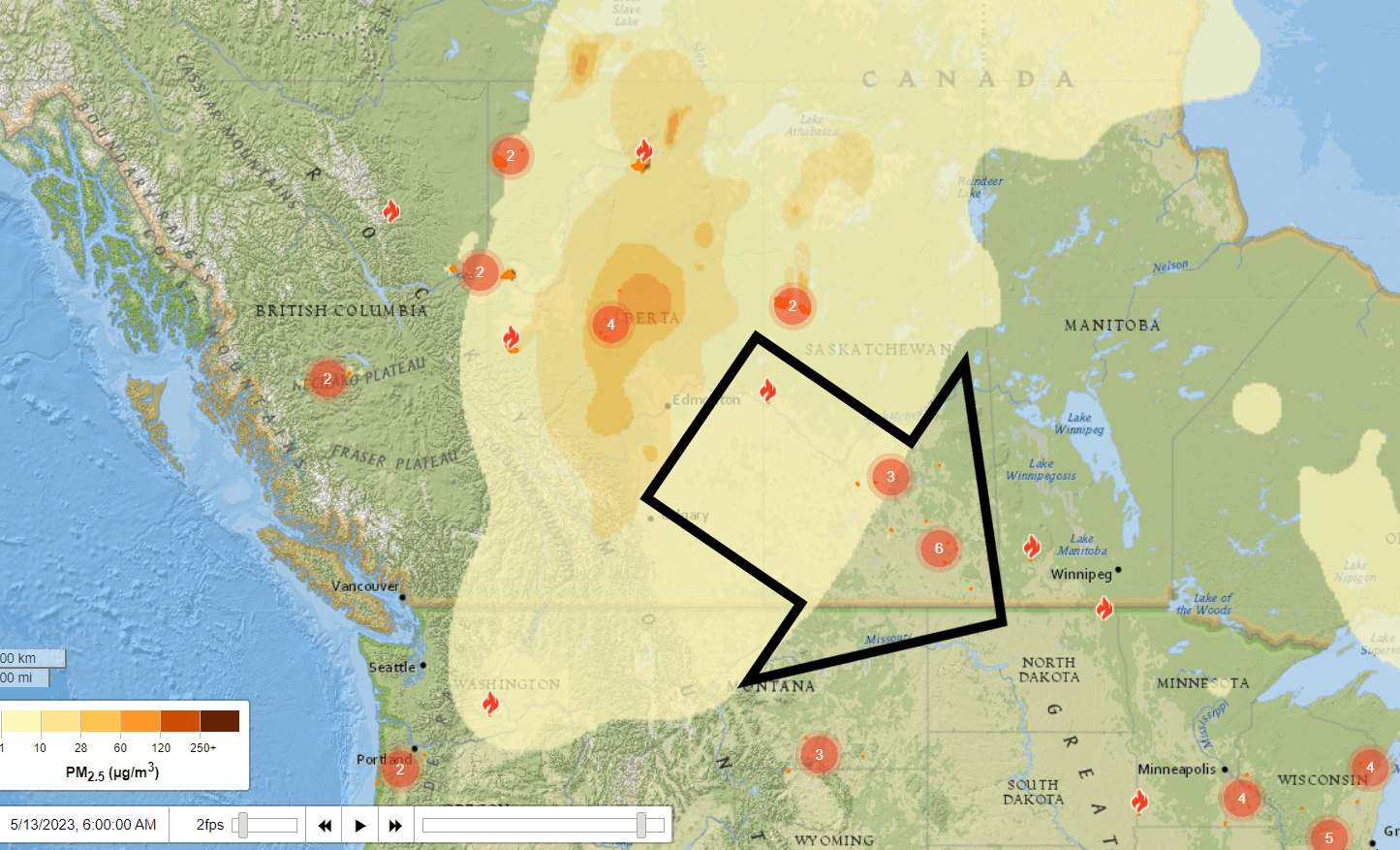 Smoke forecast