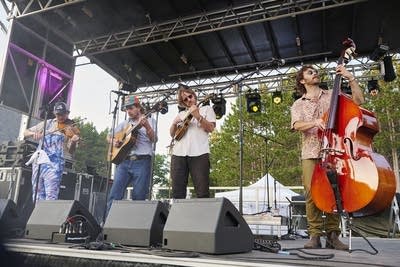 The Fretliners at the 2025 Blue Ox festival in Eau Claire, Wisconsin