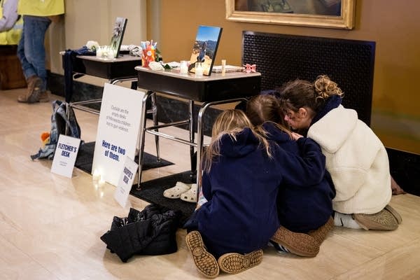 Students visit a memorial