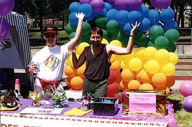 A booth at the GLBT Pride Festival at Loring Park, 1994