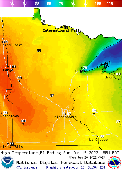 Sun NWS highs