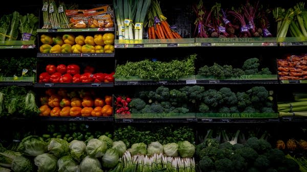 Fresh produce at a supermarket.