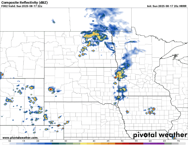 Forecast precipitation Sunday 5 p.m. to Monday 9 a.m.