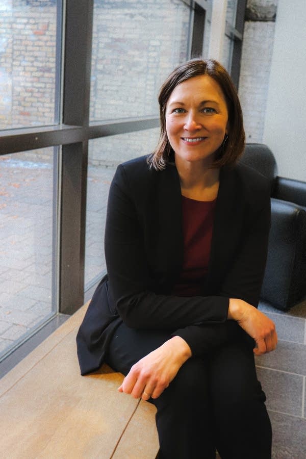 MNsure CEO Libby Caulum posing for photo