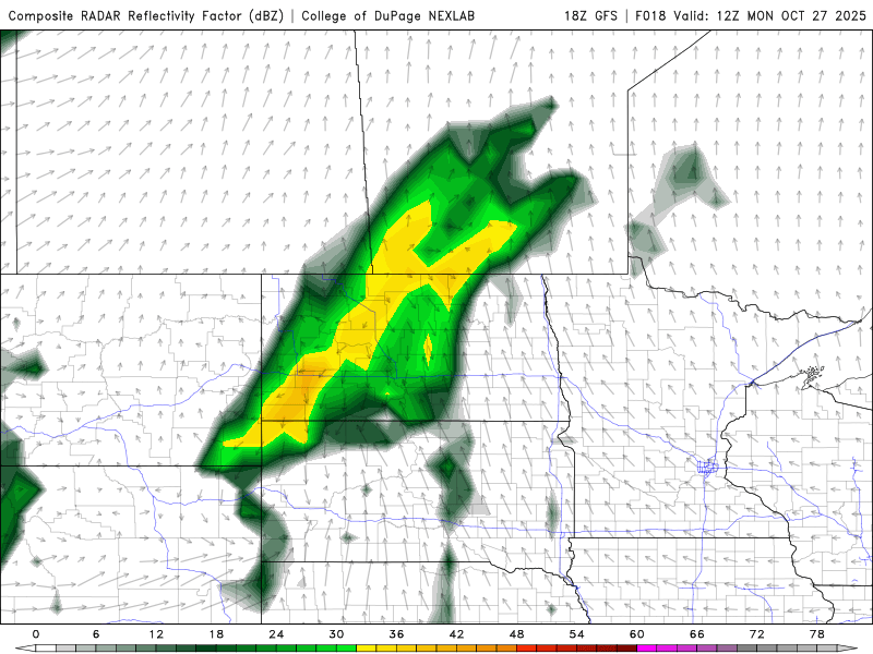 Forecast precipitation Monday 7 a.m. to Wednesday 7 a.m.