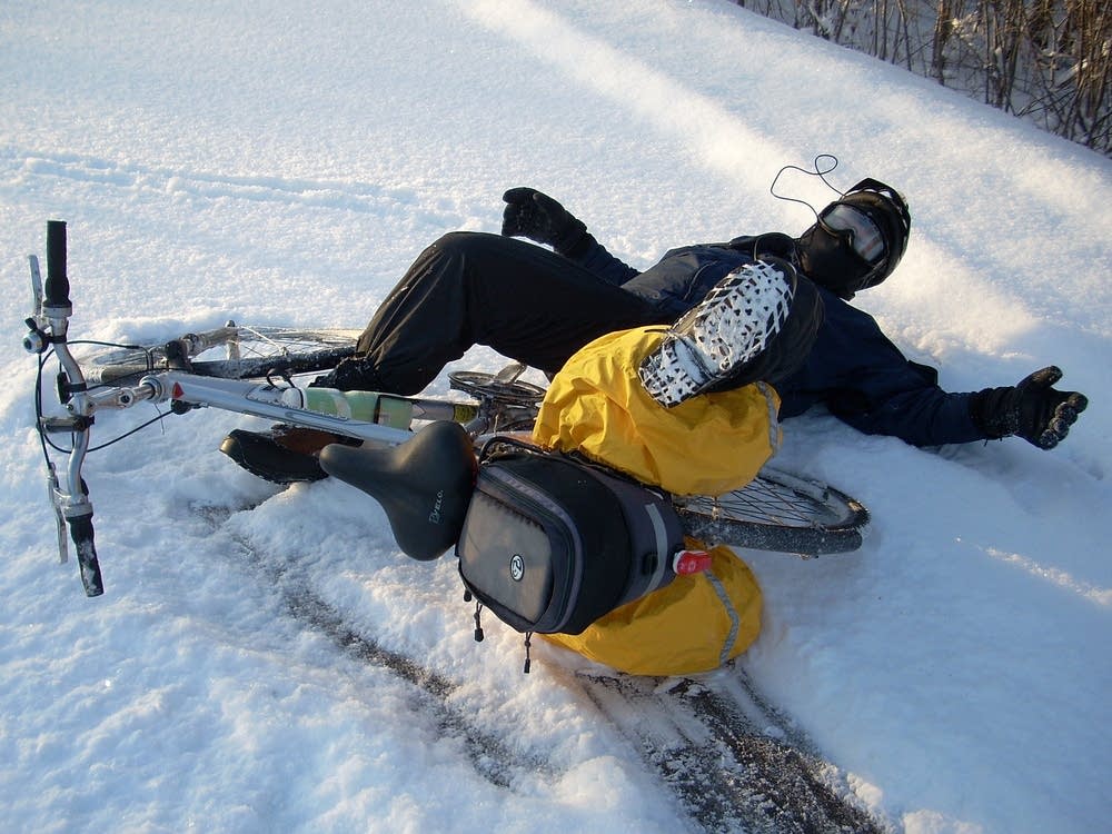 Bike commuting has its winter hazards