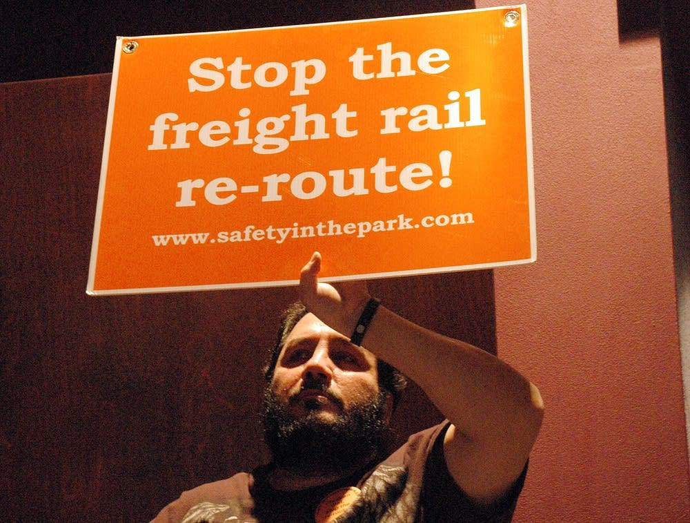 Jerry Vasquez lives near the freight train tracks.