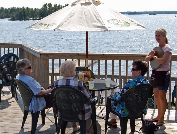 Tourists at the restaurant