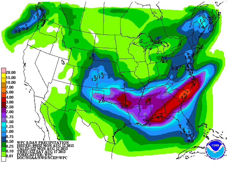 Rainfall this week