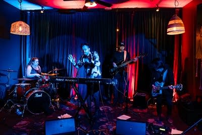 band performing on stage