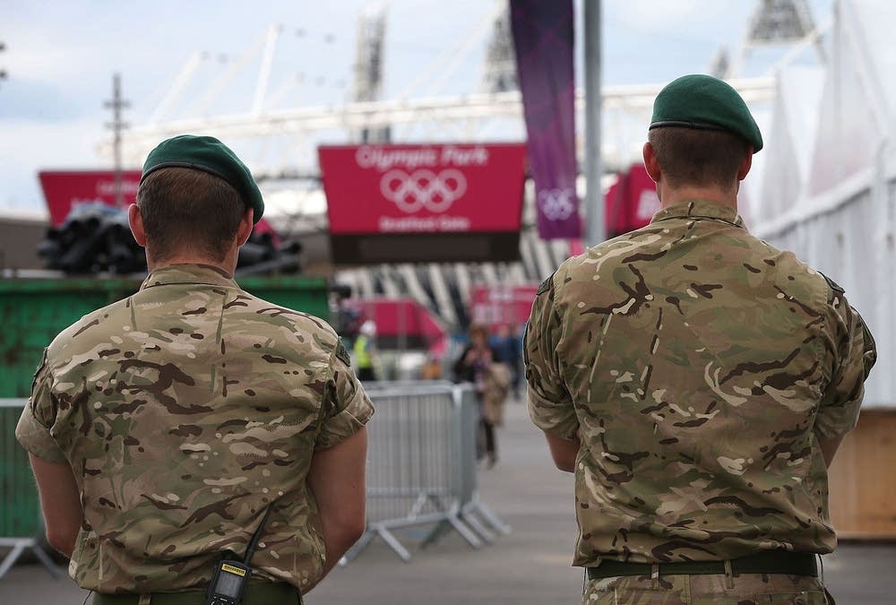 Soldiers on Olympic security duty