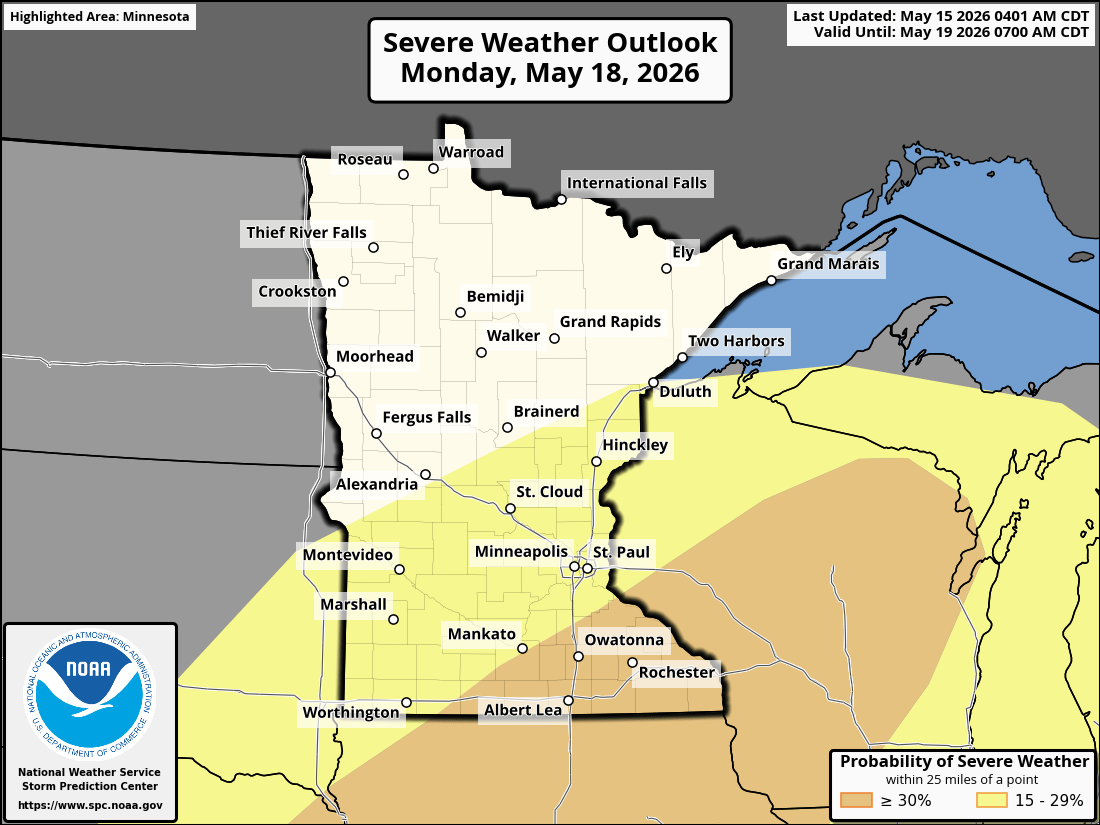 Severe weather threat for Monday